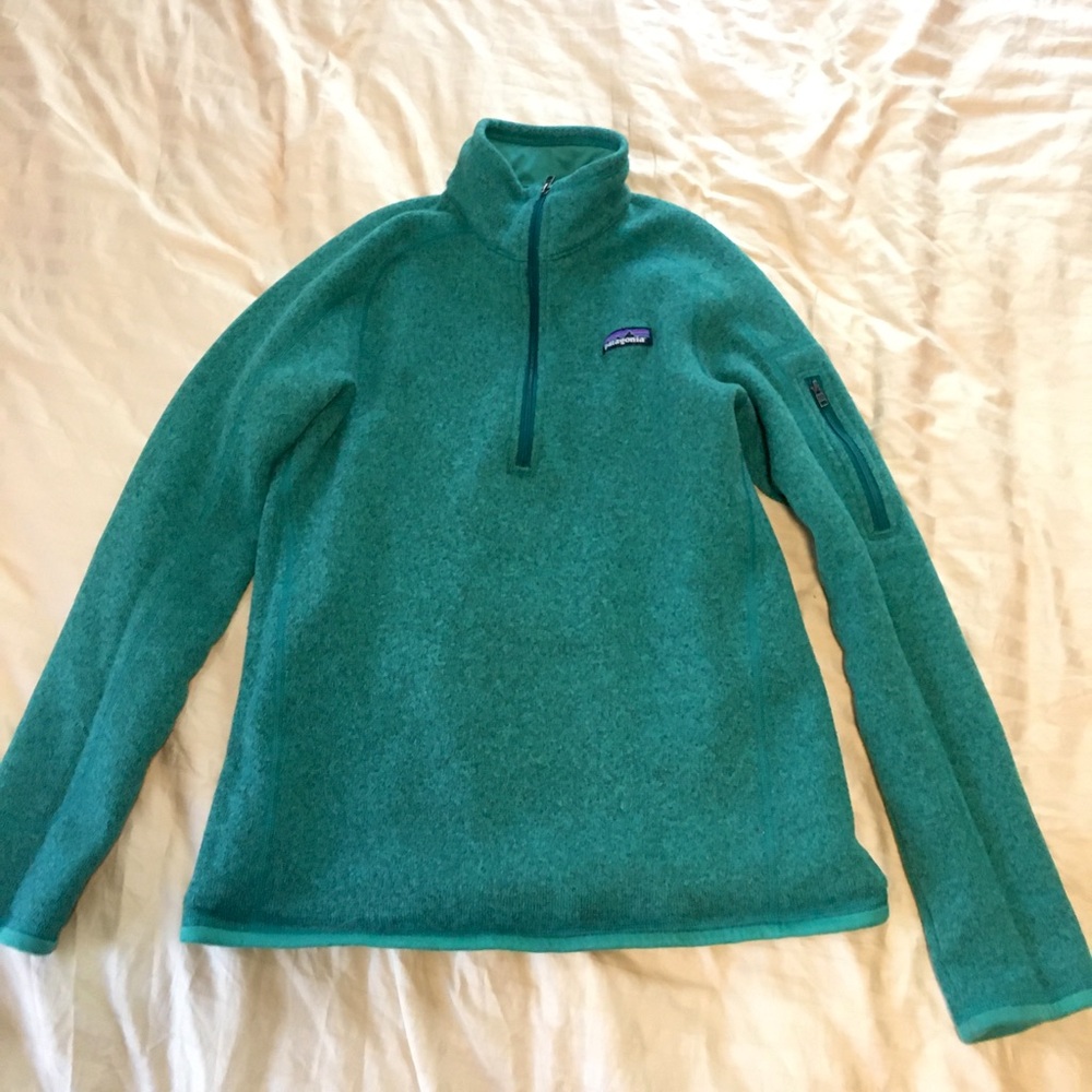 Patagonia quarter zip fleece - green - M